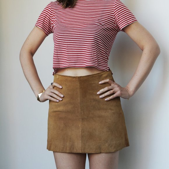 Zara Dresses & Skirts - Zara Suede Mini Skirt size Small